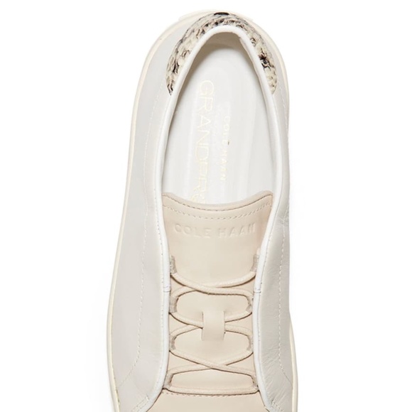Cole Haan Grandpro Spectator 2.0 Lace Up White Ivory Beige leather Sneakers 8.5 - Picture 5 of 11